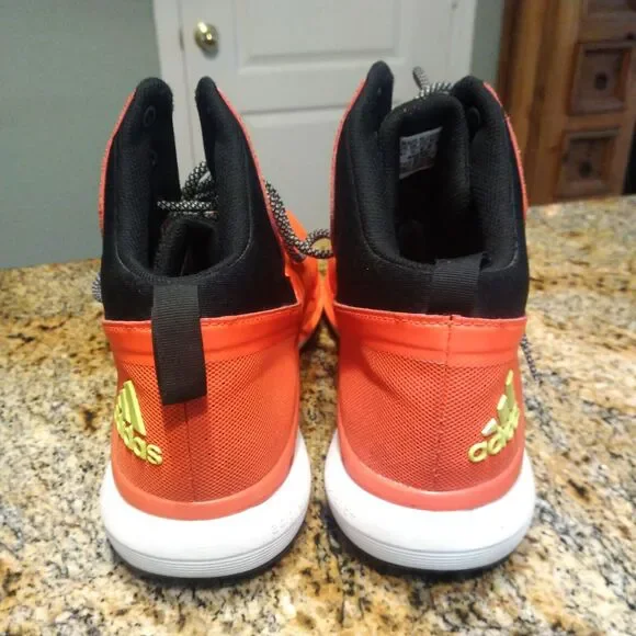 Rare 2014 Adidas Mens Basketball Shoes Sneakers Orange Black Lace Up S84205 14.5